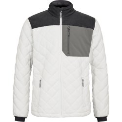 ENGEL Entire quiltet fleecejakke Bone White / Anthracite Grey 1326-143