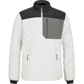 ENGEL Entire quiltet fleecejakke Bone White / Anthracite Grey 1326-143