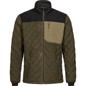 ENGEL Entire quiltet fleecejakke Forest Green/Sort 1326-143