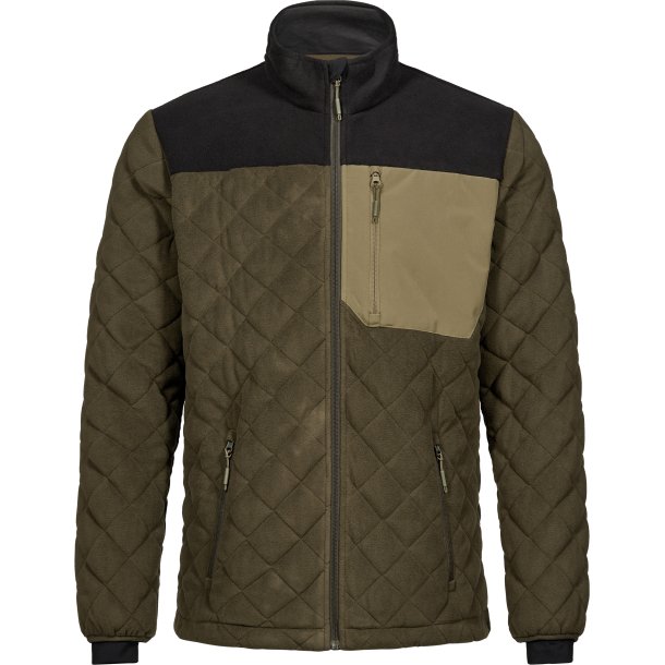 ENGEL Entire quiltet fleecejakke Forest Green/Sort 1326-143