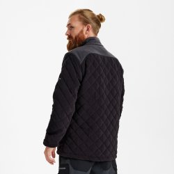 ENGEL Entire quiltet fleecejakke Sort/Antrazitgr 1326-143