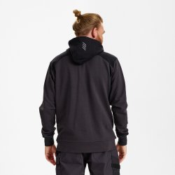 ENGEL Entire sweat cardigan med htte Antrazitgr/Sort 8329-247