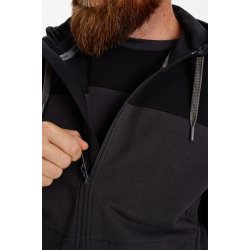 ENGEL Entire sweat cardigan med htte Antrazitgr/Sort 8329-247