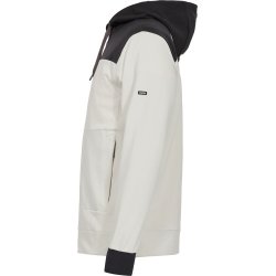 ENGEL Entire sweat cardigan med h�tte Bone White / Anthracite Grey 8329-247