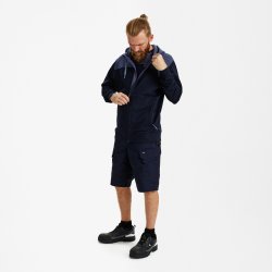 ENGEL Entire sweat cardigan med htte Deep Blue / Dark Sea 8329-247