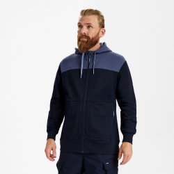 ENGEL Entire sweat cardigan med htte Deep Blue / Dark Sea 8329-247