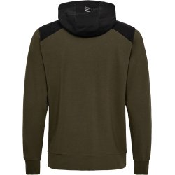 ENGEL Entire sweat cardigan med h�tte Forest Green/Sort 8329-247