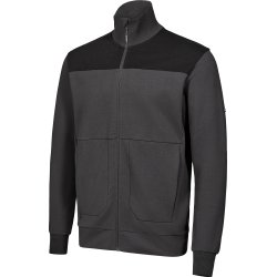 ENGEL Entire sweat cardigan med krave Antrazitgr/Sort 8328-247