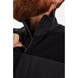 ENGEL Entire sweat cardigan med krave Antrazitgr/Sort 8328-247