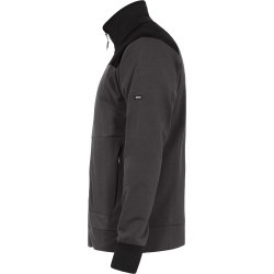 ENGEL Entire sweat cardigan med krave Antrazitgr�/Sort 8328-247