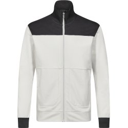 ENGEL Entire sweat cardigan med krave Bone White / Anthracite Grey 8328-247