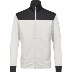 ENGEL Entire sweat cardigan med krave Bone White / Anthracite Grey 8328-247