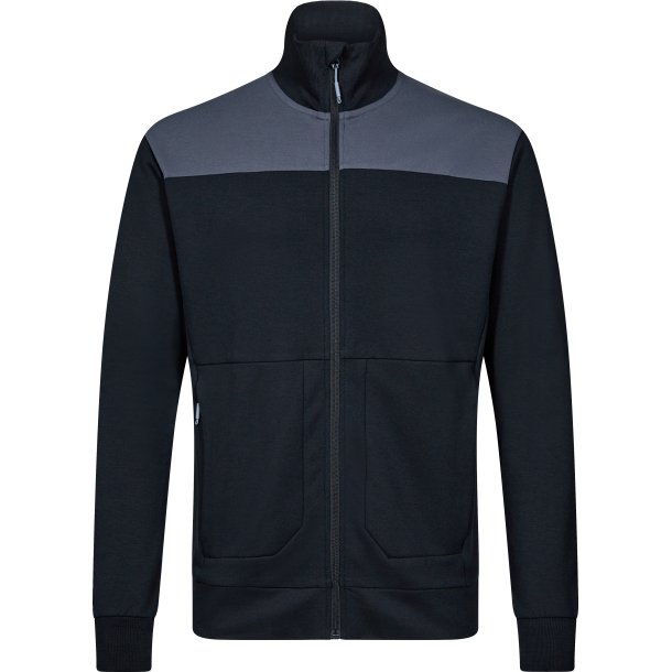 ENGEL Entire sweat cardigan med krave Deep Blue / Dark Sea 8328-247