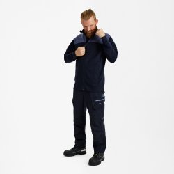 ENGEL Entire sweat cardigan med krave Deep Blue / Dark Sea 8328-247