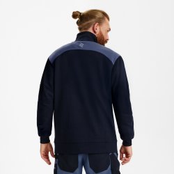 ENGEL Entire sweat cardigan med krave Deep Blue / Dark Sea 8328-247