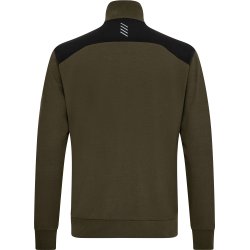 ENGEL Entire sweat cardigan med krave Forest Green/Sort 8328-247