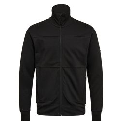 ENGEL Entire sweat cardigan med krave Sort 8328-247