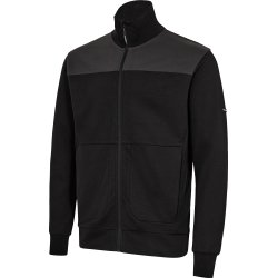 ENGEL Entire sweat cardigan med krave Sort/Antrazitgrå 8328-247