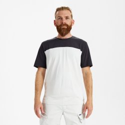 ENGEL Entire T-shirt Bone White / Anthracite Grey 9329-243
