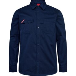 ENGEL Extend bomuld langrmet skjorte Blue Ink 7186-811