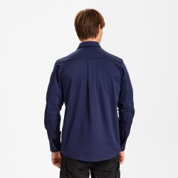 ENGEL Extend bomuld langrmet skjorte Blue Ink 7186-811