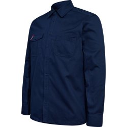 ENGEL Extend bomuld langrmet skjorte Blue Ink 7186-811