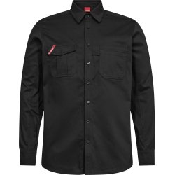ENGEL Extend bomuld langrmet skjorte Sort 7186-811