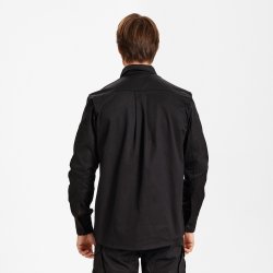 ENGEL Extend bomuld langrmet skjorte Sort 7186-811