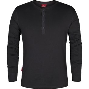 ENGEL Extend Grandad langrmet T-shirt Antrazitgr 9257-565