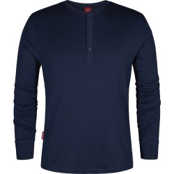 ENGEL Extend Grandad langrmet T-shirt Blue Ink 9257-565