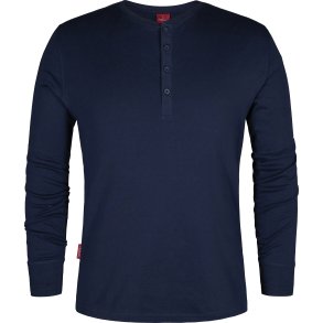 ENGEL Extend Grandad langrmet T-shirt Blue Ink 9257-565