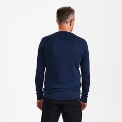ENGEL Extend Grandad langrmet T-shirt Blue Ink 9257-565