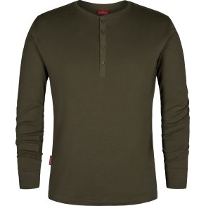 ENGEL Extend Grandad langrmet T-shirt Forest Green 9257-565