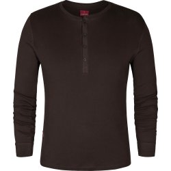 ENGEL Extend Grandad langrmet T-shirt Mokkabrun 9257-565