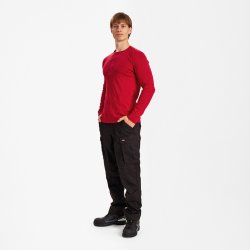 ENGEL Extend Grandad lang�rmet T-shirt Tomato Red 9257-565