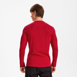 ENGEL Extend Grandad lang�rmet T-shirt Tomato Red 9257-565
