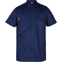 ENGEL Extend kortrmet skjorte Blue Ink 7183-810