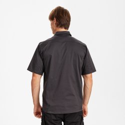 ENGEL Extend kort�rmet skjorte med str�k Antrazitgr� 7184-812