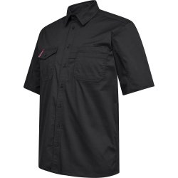 ENGEL Extend kort�rmet skjorte med str�k Antrazitgr� 7184-812