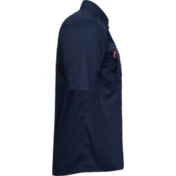 ENGEL Extend kortrmet skjorte med strk Blue Ink 7184-812