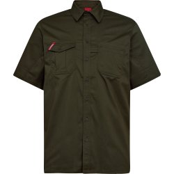 ENGEL Extend kortærmet skjorte med stræk Forest Green 7184-812