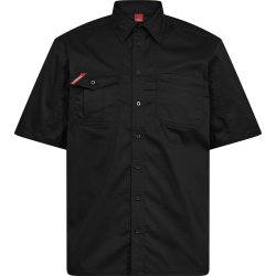 ENGEL Extend kortærmet skjorte med stræk Sort 7184-812