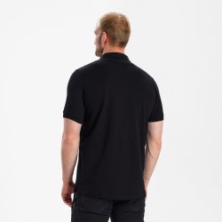 ENGEL Extend Poloshirt med strk Sort 9022-341