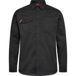 ENGEL Extend langærmet skjorte med stræk Antrazitgrå 7185-812