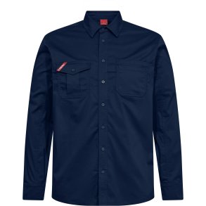 ENGEL Extend langrmet skjorte med strk Blue Ink 7185-812