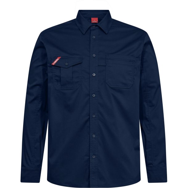 ENGEL Extend langærmet skjorte med stræk Blue Ink 7185-812