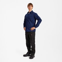 ENGEL Extend langærmet skjorte med stræk Blue Ink 7185-812