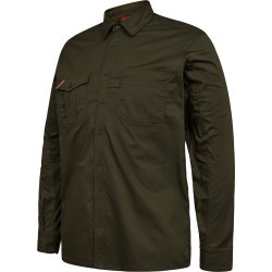 ENGEL Extend langærmet skjorte med stræk Forest Green 7185-812