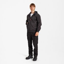 ENGEL Extend sweatshirt med h�tte Antrazitgr� 8023-233