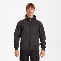 ENGEL Extend sweatshirt med h�tte Antrazitgr� 8023-233